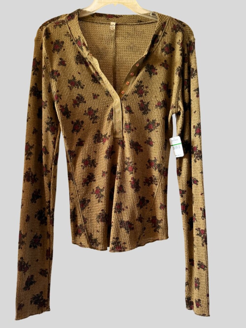 Free People “One of the Girls” Floral Henley – NWT